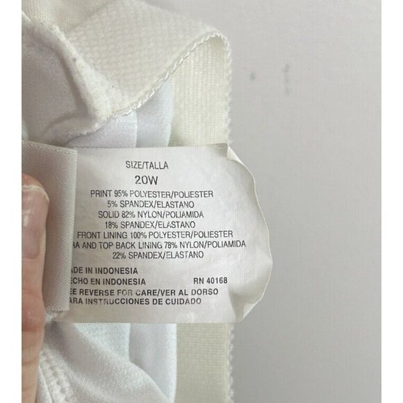 Jamaica Bay Swim Dress Blue Geometric Print Swimwear Women's Size 18W - Picture 14 of 14